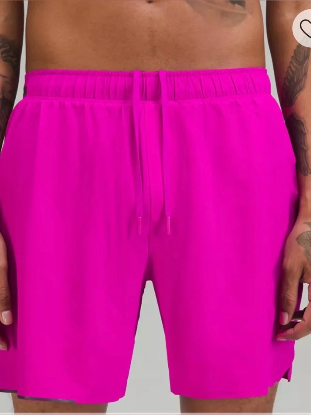 Lululemon Surge Short 6 inch Lined Mens Running Run Pocket Pink Lightweight XL
